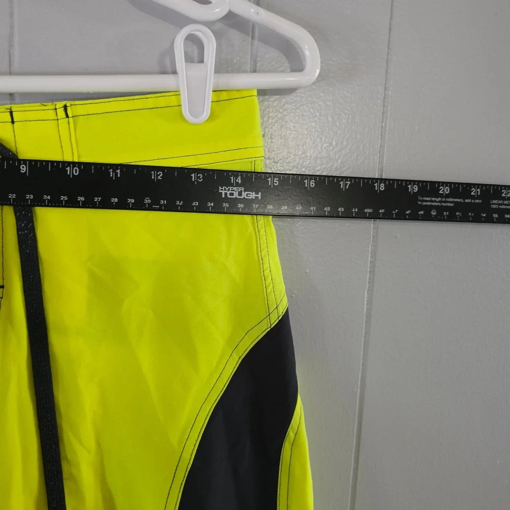 OP Opflex Board Shorts Mens 28 Neon Yellow Black 4-Way Stretch‎ Swim Trunks